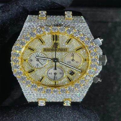 Automatic Ap Iced Out Watch Luxury Brand Bust Down Hip Hop VVS Moissanite Watch