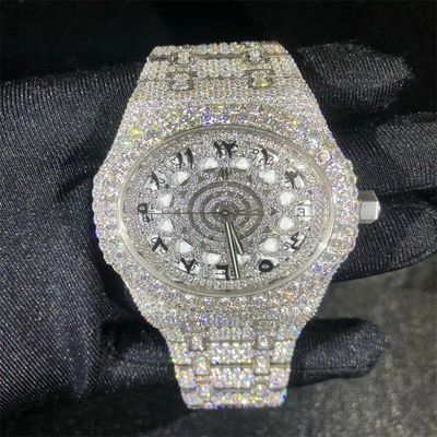 DEF Moissanite AP Watch Audemars Piguet 32 Carats Iced Out Moissanite Watch
