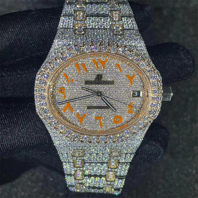 DEF Moissanite AP Watch Audemars Piguet 32 Carats Iced Out Moissanite Watch