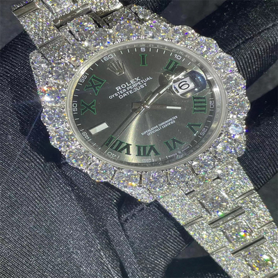 Luxury Design Moissanite Watch Rolex OEM Diamond Watches For Men