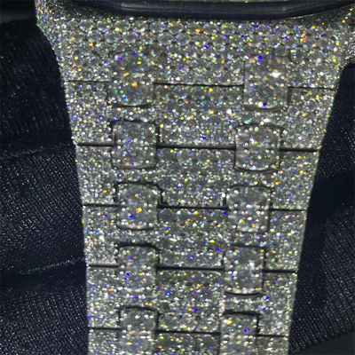 36 MM Women Diamond Watch VVS Moissanite Studded Watch For Her