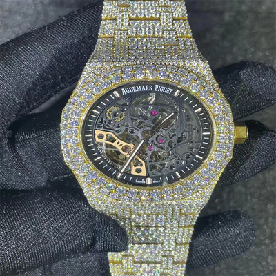 DEF Moissanite AP Watch Audemars Piguet 32 Carats Iced Out Moissanite Watch