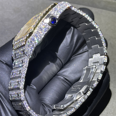 Moissanite Bust Down Watch Luxury Brand Diamond Studded Watch In Japan