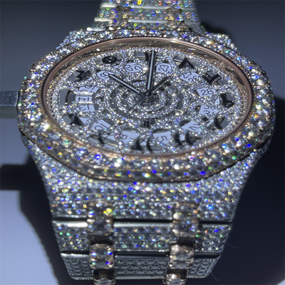 Icebox Moissanite AP Watch  Hip Hop Bling ODM VVS Diamond Watch