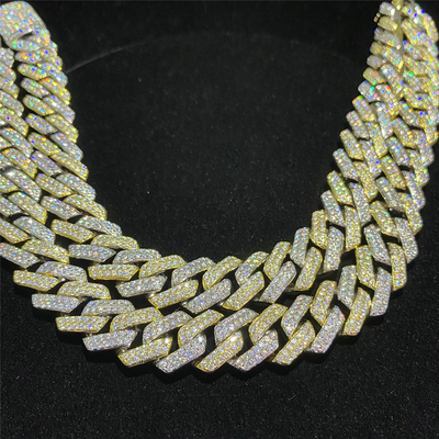 GRA 10mm Iced Out Cuban Link Hip Hop Jewelry Custom 12mm Cuban Link For Men