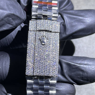 Hand Setting Moissanite Watch   Datejust Watches 2824