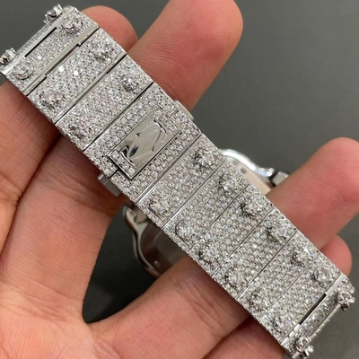 VVS1 Moissanite Bust Down Watch Royal Oak Luxury Diamond Watch 31 Carats