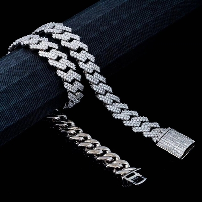 GRA Jewelry Miami Moissanite Hip Hop Chains Pass Diamond Test Moissanite Cuban Link