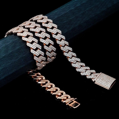 GRA Jewelry Miami Moissanite Hip Hop Chains Pass Diamond Test Moissanite Cuban Link
