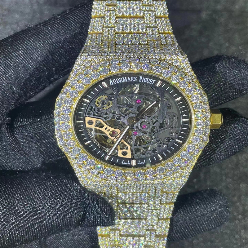 DEF Moissanite AP Watch Audemars Piguet 32 Carats Iced Out Moissanite Watch